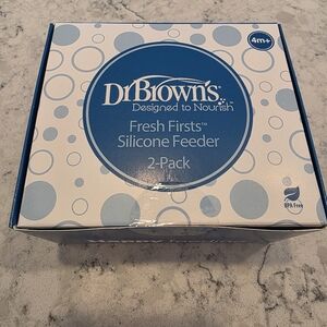 Dr. Brown's Fresh First Silicone Feeder, Mint & Grey, 2 Count NEW!
